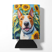 Load image into Gallery viewer, English Bull Terrier in Sunflowers Can or Bottle Hugger
