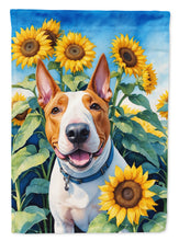 Load image into Gallery viewer, English Bull Terrier in Sunflowers House Flag