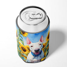 Load image into Gallery viewer, English Bull Terrier in Sunflowers Can or Bottle Hugger