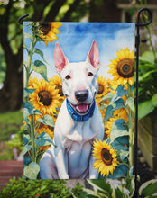 Load image into Gallery viewer, English Bull Terrier in Sunflowers Garden Flag – Bright Dog-Themed Yard Decor