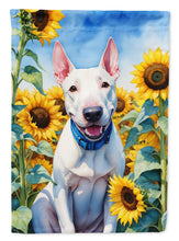 Load image into Gallery viewer, English Bull Terrier in Sunflowers Garden Flag – Bright Dog-Themed Yard Decor
