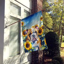 Load image into Gallery viewer, English Bulldog in Sunflowers House Flag