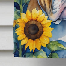Load image into Gallery viewer, English Bulldog in Sunflowers House Flag