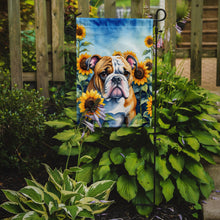 Load image into Gallery viewer, English Bulldog in Sunflowers Garden Flag – Bright Dog-Themed Yard Decor