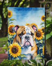 Load image into Gallery viewer, English Bulldog in Sunflowers Garden Flag – Bright Dog-Themed Yard Decor