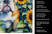 Load image into Gallery viewer, English Bulldog in Sunflowers Kitchen Towel
