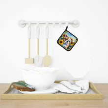 Load image into Gallery viewer, English Bulldog in Sunflowers Pot Holders - Set of 2 Decorative Kitchen Helpers | Made in the USA