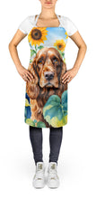 Load image into Gallery viewer, English Cocker Spaniel in Sunflowers Apron – Artist-Designed Kitchen, BBQ &amp; Craft Apron