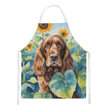 Load image into Gallery viewer, English Cocker Spaniel in Sunflowers Apron – Artist-Designed Kitchen, BBQ &amp; Craft Apron
