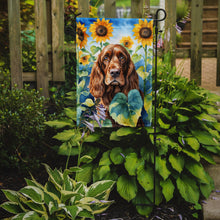 Load image into Gallery viewer, English Cocker Spaniel in Sunflowers Garden Flag – Bright Dog-Themed Yard Decor