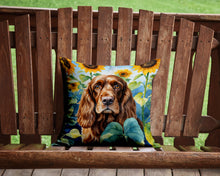 Load image into Gallery viewer, English Cocker Spaniel in Sunflowers Throw Pillow - 14x14 Decorative Pillow – Art for Your Home &amp; Patio