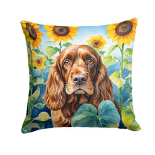 Load image into Gallery viewer, English Cocker Spaniel in Sunflowers Throw Pillow