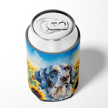 Load image into Gallery viewer, English Setter in Sunflowers Can or Bottle Hugger