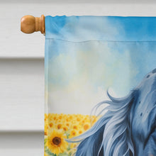 Load image into Gallery viewer, English Setter in Sunflowers House Flag