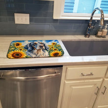 Load image into Gallery viewer, English Setter in Sunflowers Dish Drying Mat Absorbent Dish Drying Mat Pad for Kitchen Counter Dish Drainer Mat for Countertop, 14 x 21", Multicolor