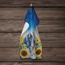 Load image into Gallery viewer, English Setter in Sunflowers Kitchen Towel