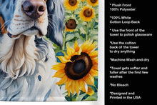 Load image into Gallery viewer, English Setter in Sunflowers Kitchen Towel