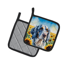 Load image into Gallery viewer, English Setter in Sunflowers Pot Holders - Set of 2 Decorative Kitchen Helpers | Made in the USA
