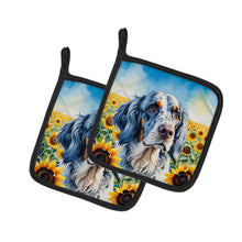 Load image into Gallery viewer, English Setter in Sunflowers Pot Holders - Set of 2 Decorative Kitchen Helpers | Made in the USA