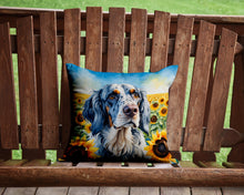 Load image into Gallery viewer, English Setter in Sunflowers Throw Pillow - 14x14 Decorative Pillow – Art for Your Home &amp; Patio