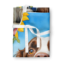 Load image into Gallery viewer, English Springer Spaniel in Sunflowers Apron – Artist-Designed Kitchen, BBQ &amp; Craft Apron