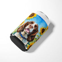 Load image into Gallery viewer, English Springer Spaniel in Sunflowers Can or Bottle Hugger