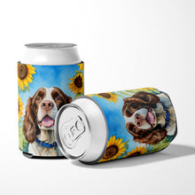 Load image into Gallery viewer, English Springer Spaniel in Sunflowers Can or Bottle Hugger