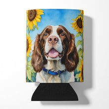 Load image into Gallery viewer, English Springer Spaniel in Sunflowers Can or Bottle Hugger