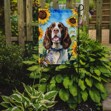 Load image into Gallery viewer, English Springer Spaniel in Sunflowers Garden Flag – Bright Dog-Themed Yard Decor