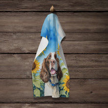 Load image into Gallery viewer, English Springer Spaniel in Sunflowers Kitchen Towel