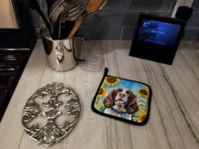 Load image into Gallery viewer, English Springer Spaniel in Sunflowers Pot Holders - Set of 2 Decorative Kitchen Helpers | Made in the USA