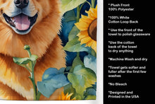 Load image into Gallery viewer, Finnish Spitz in Sunflowers Kitchen Towel