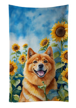 Load image into Gallery viewer, Finnish Spitz in Sunflowers Kitchen Towel