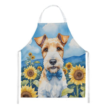 Load image into Gallery viewer, Fox Terrier in Sunflowers Apron – Artist-Designed Kitchen, BBQ &amp; Craft Apron