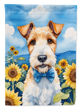Load image into Gallery viewer, Fox Terrier in Sunflowers Garden Flag – Bright Dog-Themed Yard Decor