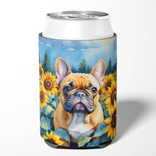 Load image into Gallery viewer, French Bulldog in Sunflowers Can or Bottle Hugger