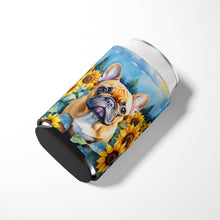 Load image into Gallery viewer, French Bulldog in Sunflowers Can or Bottle Hugger