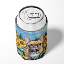 Load image into Gallery viewer, French Bulldog in Sunflowers Can or Bottle Hugger