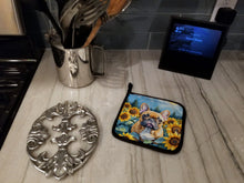 Load image into Gallery viewer, French Bulldog in Sunflowers Pot Holders - Set of 2 Decorative Kitchen Helpers | Made in the USA