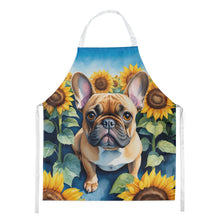 Load image into Gallery viewer, French Bulldog in Sunflowers Apron – Artist-Designed Kitchen, BBQ &amp; Craft Apron