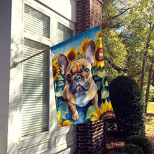 Load image into Gallery viewer, French Bulldog in Sunflowers House Flag