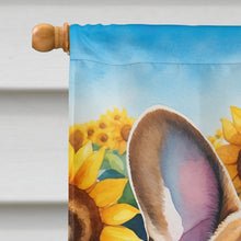 Load image into Gallery viewer, French Bulldog in Sunflowers House Flag
