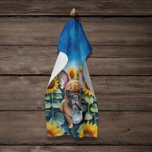 Load image into Gallery viewer, French Bulldog in Sunflowers Kitchen Towel