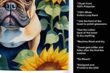Load image into Gallery viewer, French Bulldog in Sunflowers Kitchen Towel