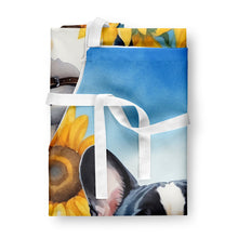 Load image into Gallery viewer, French Bulldog in Sunflowers Apron – Artist-Designed Kitchen, BBQ &amp; Craft Apron