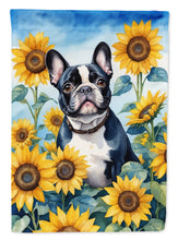Load image into Gallery viewer, French Bulldog in Sunflowers House Flag