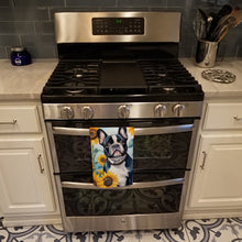 Load image into Gallery viewer, French Bulldog in Sunflowers Kitchen Towel
