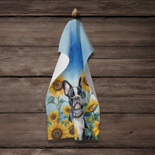 Load image into Gallery viewer, French Bulldog in Sunflowers Kitchen Towel
