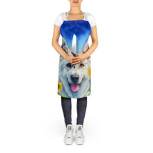 Load image into Gallery viewer, White German Shepherd in Sunflowers Apron – Artist-Designed Kitchen, BBQ &amp; Craft Apron