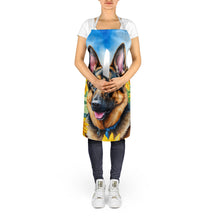 Load image into Gallery viewer, German Shepherd in Sunflowers Apron – Artist-Designed Kitchen, BBQ &amp; Craft Apron